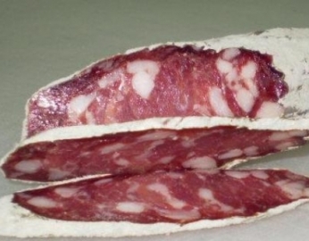 Salame Colonia etiqueta Negra Flia. Grión natural c/ piel